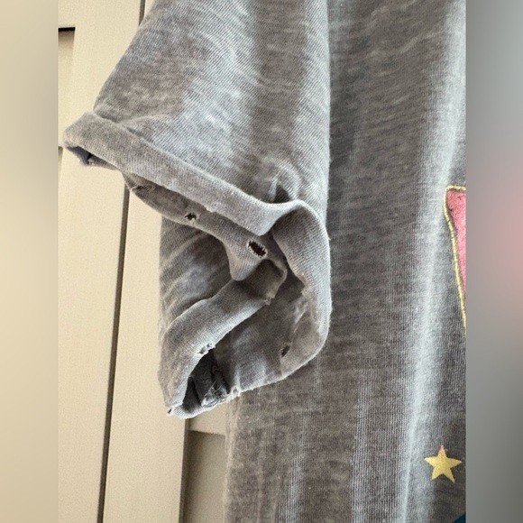 Refined Canvas World Tour Distressed Gray Tee Size Large Burnout  Band T-Shirt - Picture 3 of 8